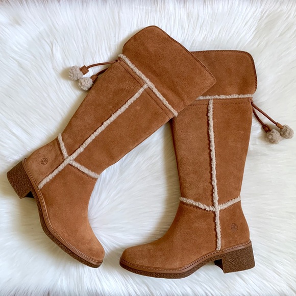 Timberland Brinda Medium Brown Suede Tall Boots - Picture 4 of 8